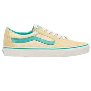 VANS SK-8 Low Top Suede Unisex Checkerboard Yellow Sneakers Sz:M: 7.5 W: 9 NEW